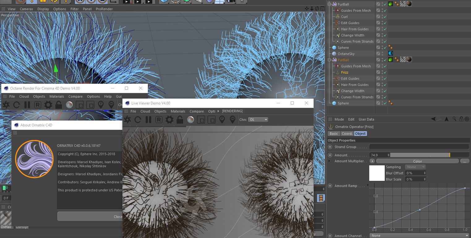 octane render hair