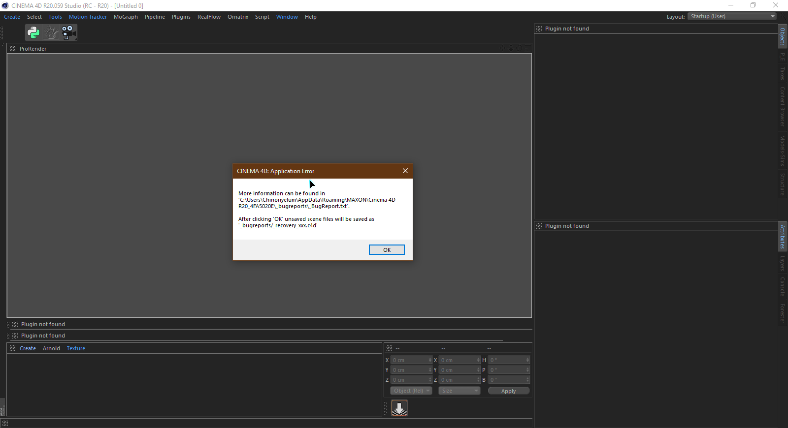 is ther a way to recover unsaved files in cinema 4d r20