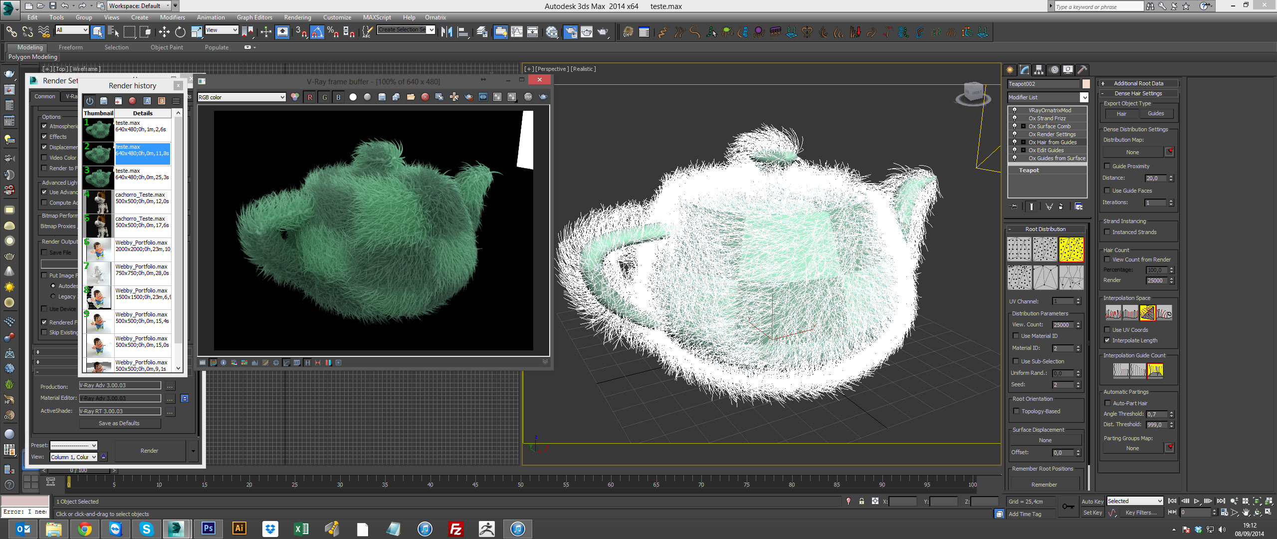 polygonal viewport hair ornatrix 4.4