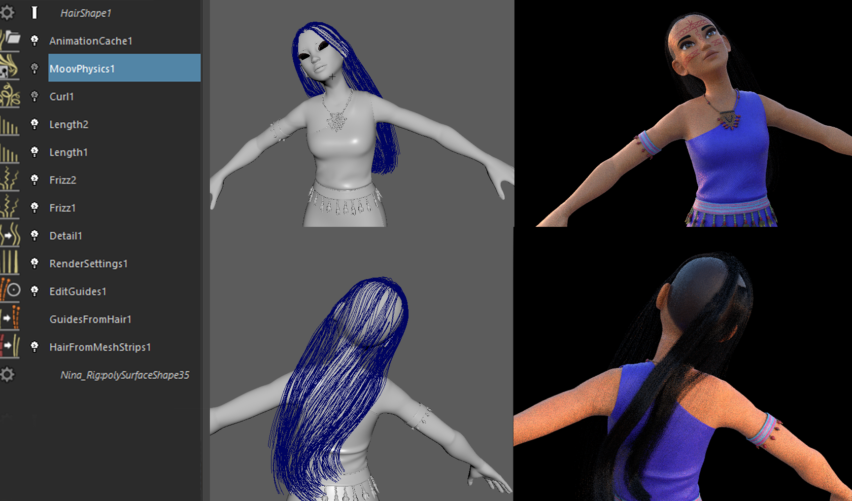 polygonal viewport hair ornatrix 4.4