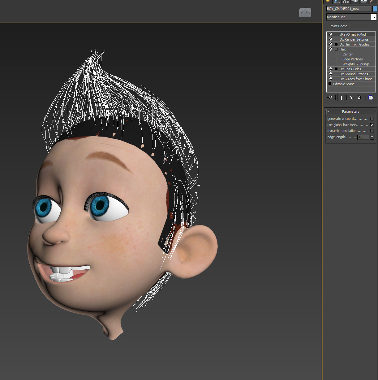 polygonal viewport hair ornatrix 4.4